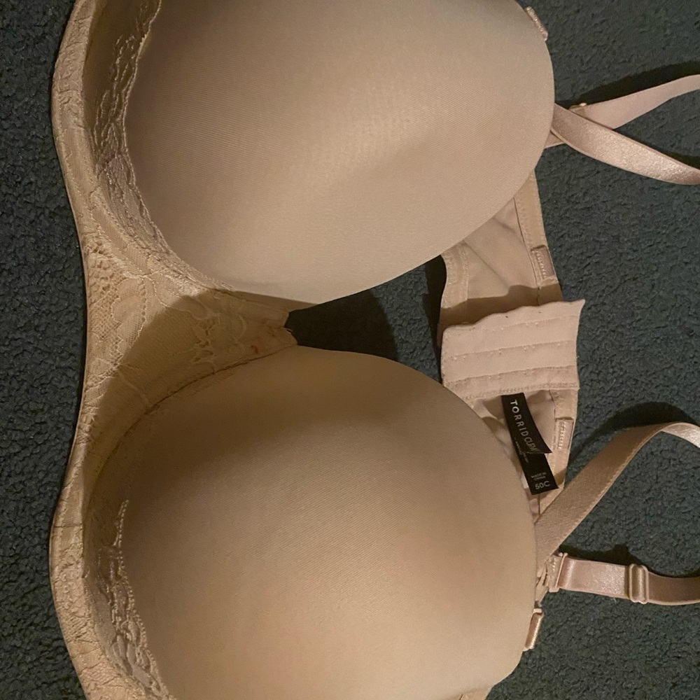 Lightly worn BUT clean by professional cleaners, Beige torrid strapless bra